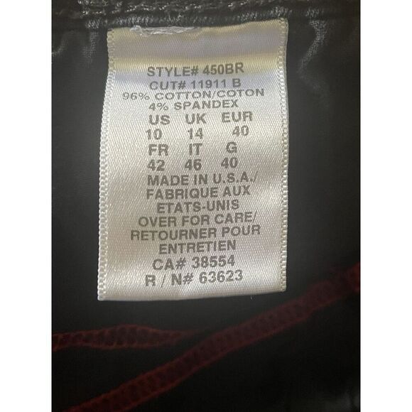 NYDJ Tummy Tuck Jeans Black Bootcut Studded Sides Size 10 Made in USA - Picture 6 of 9